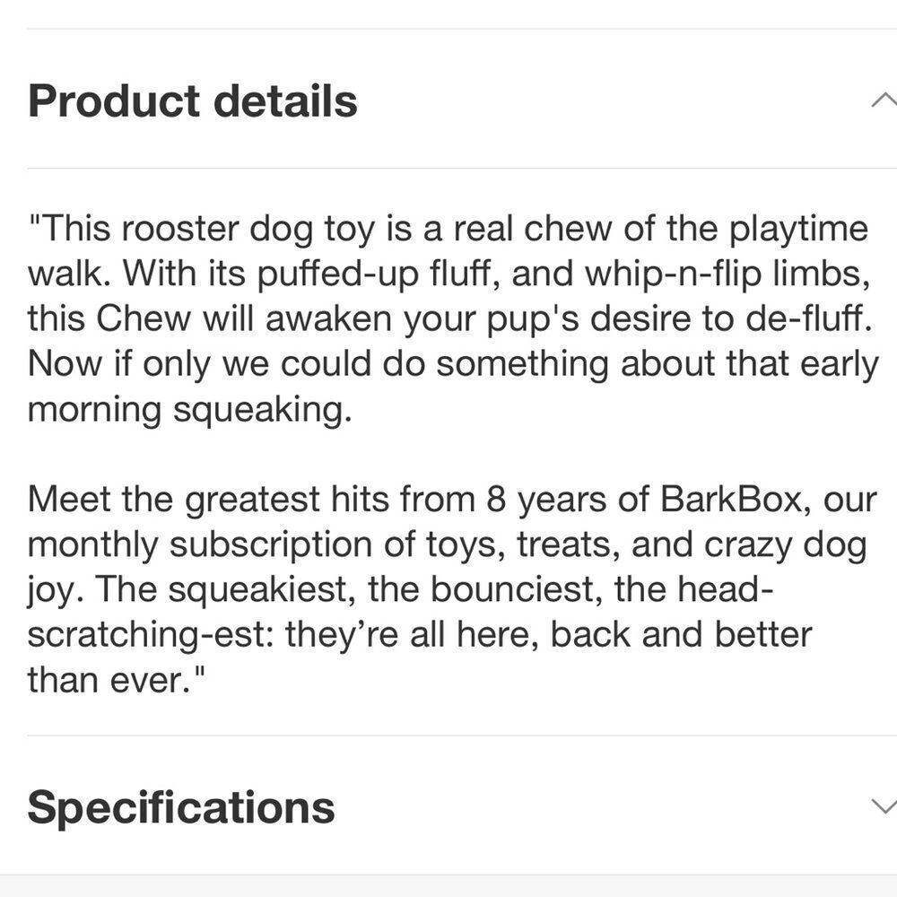 BARK Cockk-a-Doodle-Chew Brown Red Yellow White Green Beige Rooster Dog Toy - Picture 9 of 16